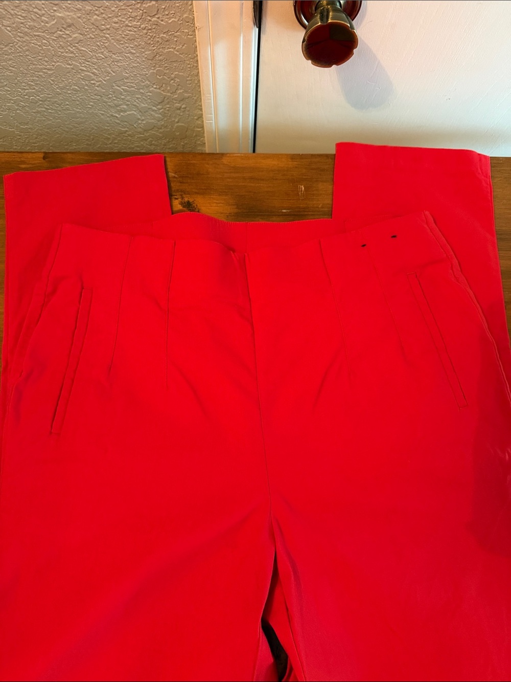Rafaella Bright Red Straight-Leg Trousers